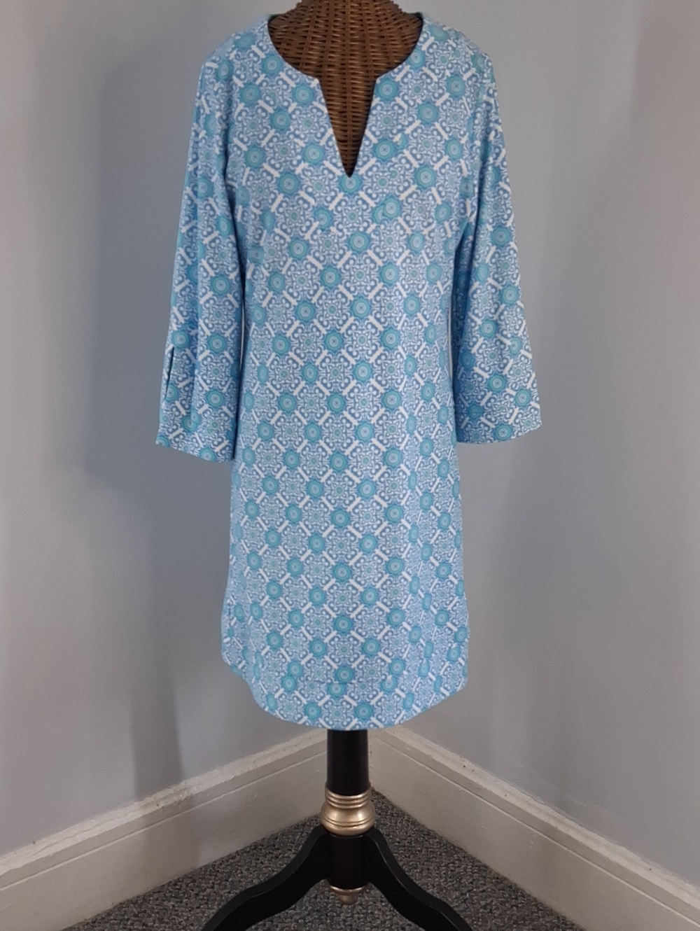Jude Connally Light Blue Geometric Tunic